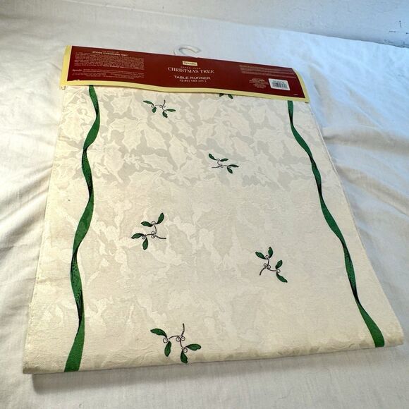 NWT SPODE Christmas Tree Table Runner 13" X 72" In Open Pkg - Picture 3 of 7